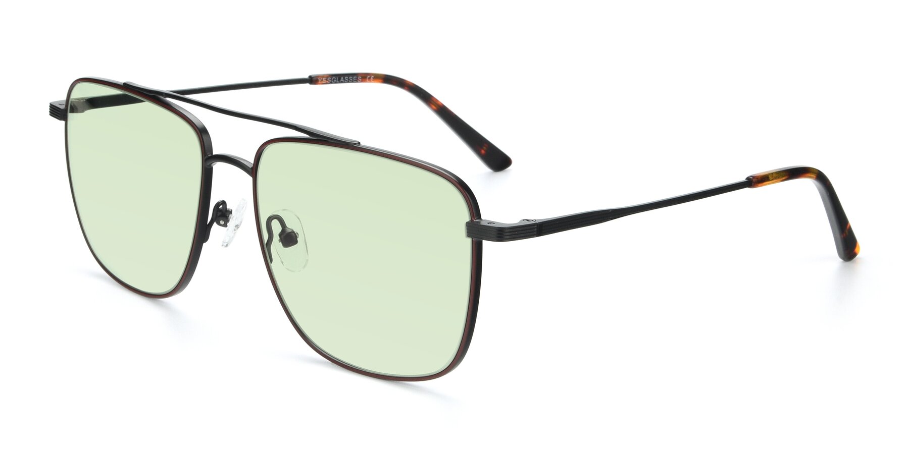Angle of 9519 in Brown-Black with Light Green Tinted Lenses