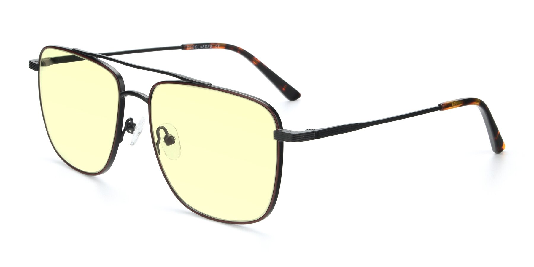 Angle of 9519 in Brown-Black with Light Yellow Tinted Lenses