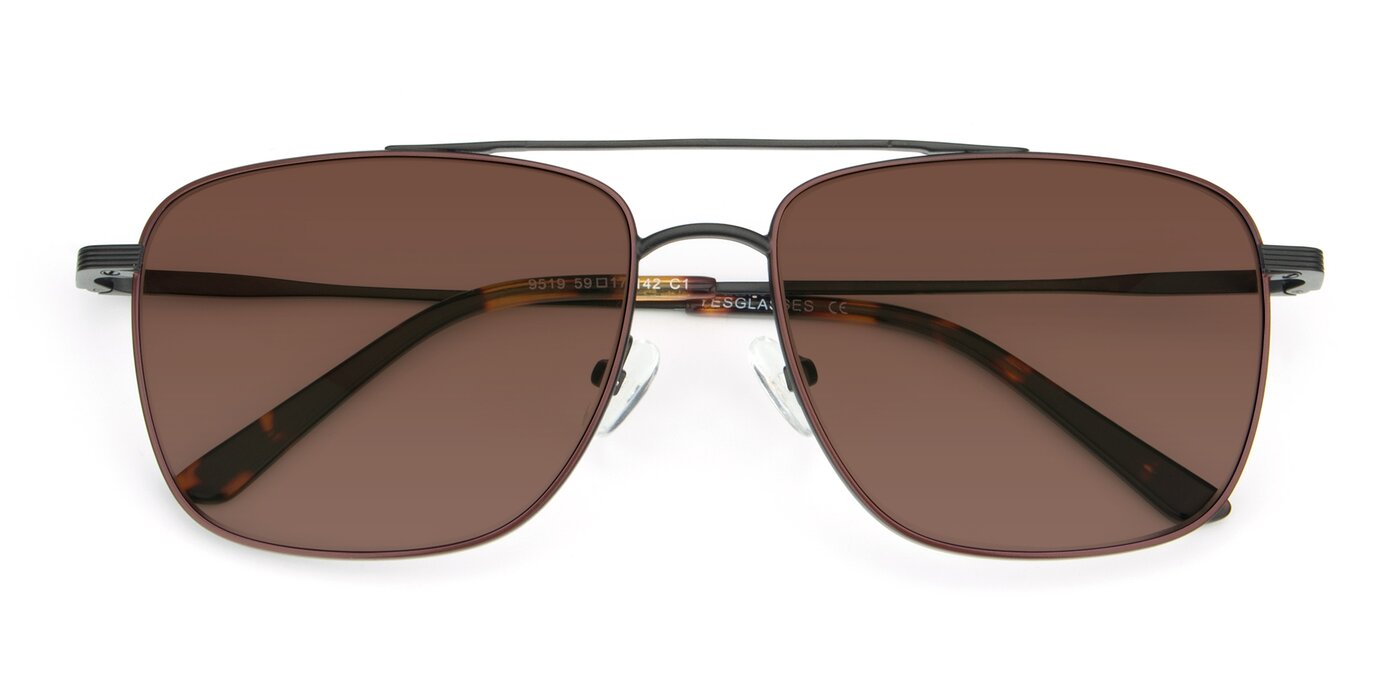 9519 - Brown / Black Tinted Sunglasses