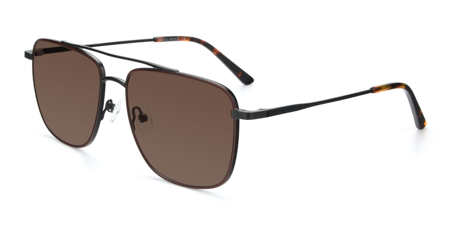 Angle of 9519 in Brown-Black with Brown Tinted Lenses