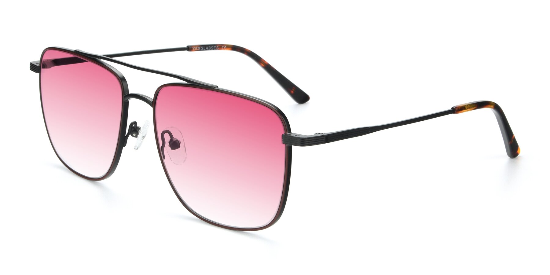 Angle of 9519 in Brown-Black with Pink Gradient Lenses