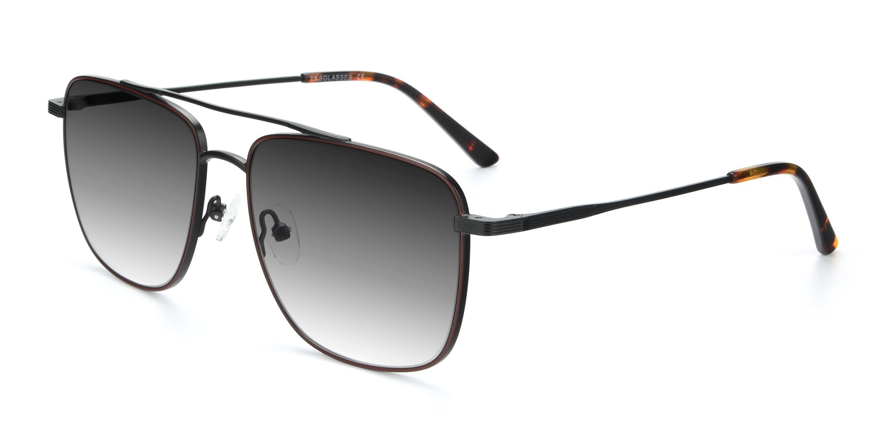 Angle of 9519 in Brown-Black with Gray Gradient Lenses