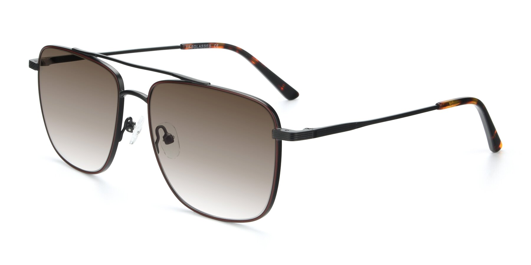 Angle of 9519 in Brown-Black with Brown Gradient Lenses