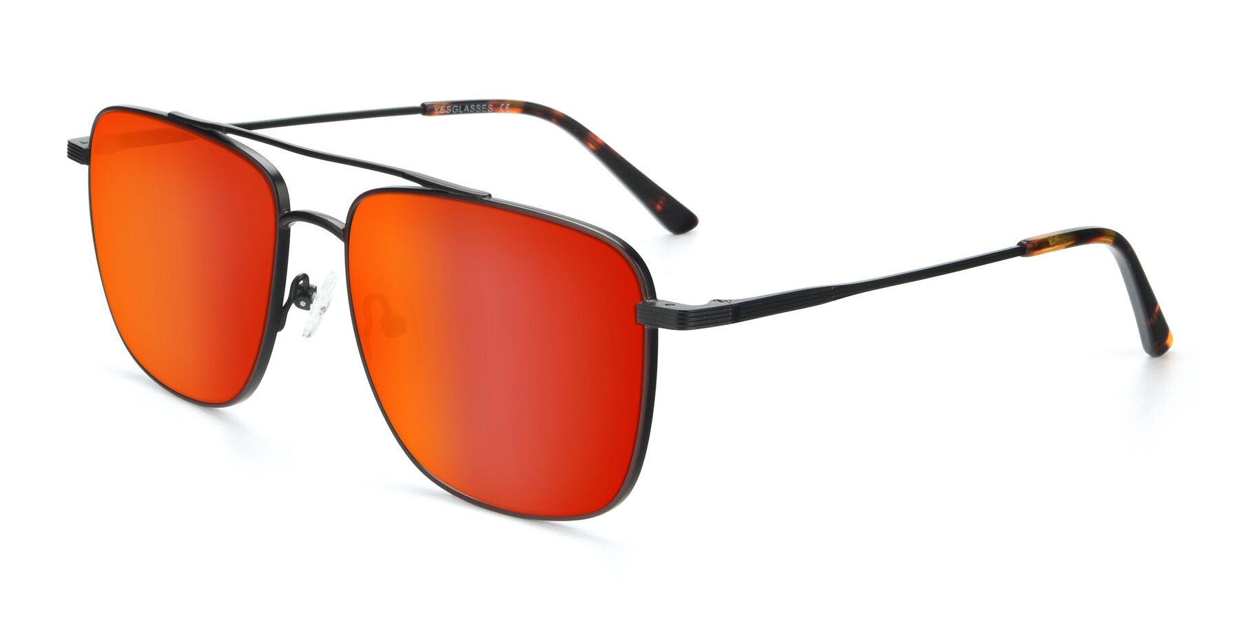 Angle of 9519 in Brown-Black with Red Gold Mirrored Lenses