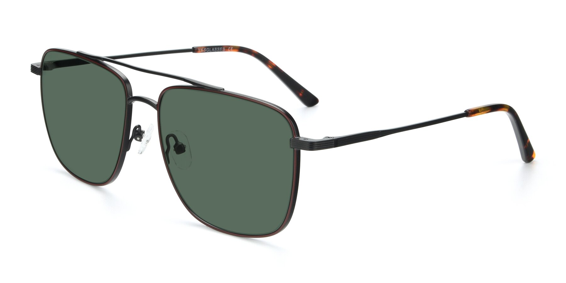 Angle of 9519 in Brown-Black with Green Polarized Lenses