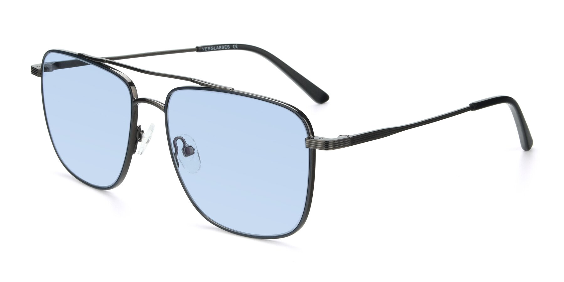 Angle of 9519 in Ink Blue-Gunmetal with Light Blue Tinted Lenses