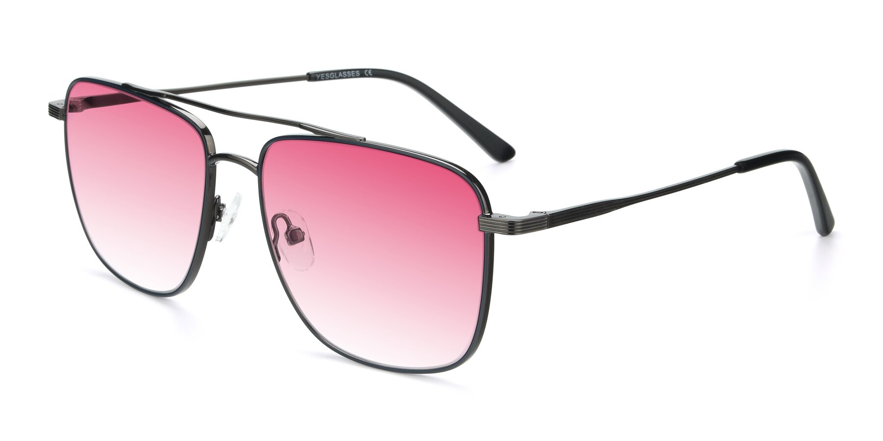 Angle of 9519 in Ink Blue-Gunmetal with Pink Gradient Lenses