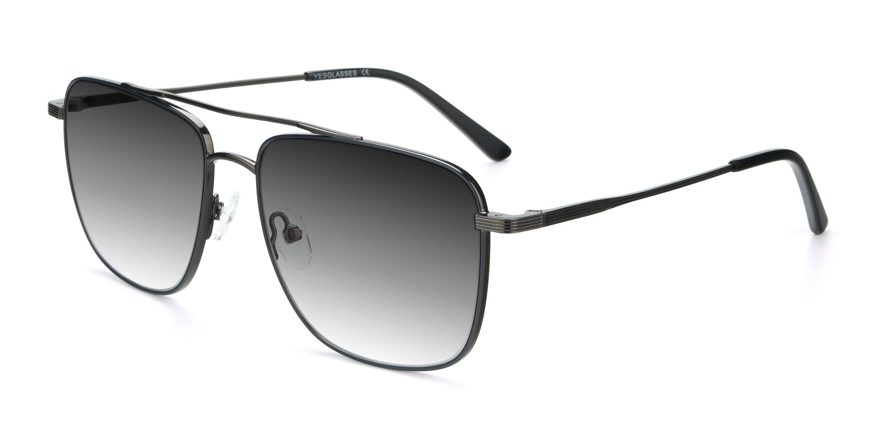 Angle of 9519 in Ink Blue-Gunmetal with Gray Gradient Lenses
