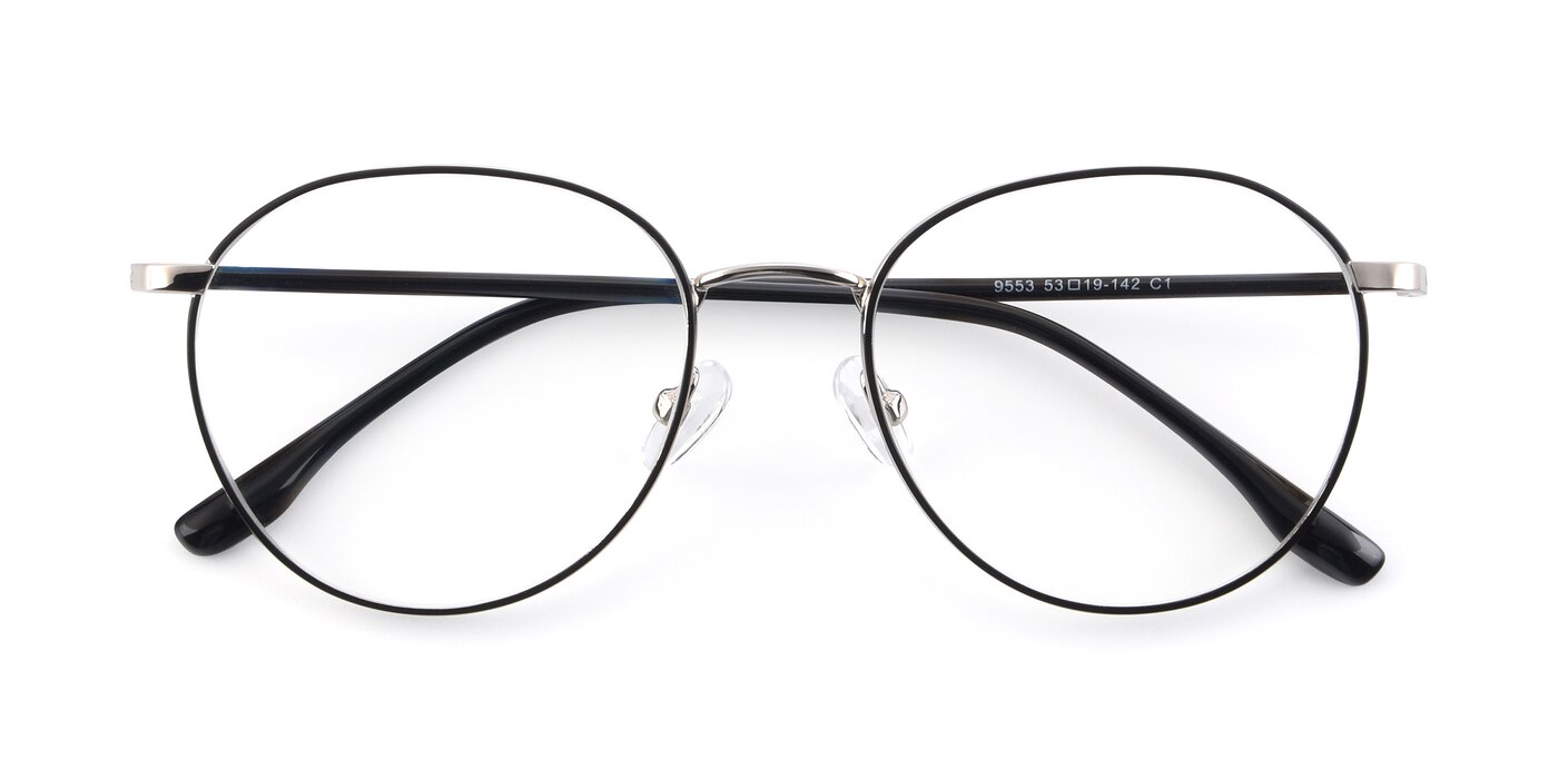 9553 - Black / Silver Blue Light Glasses