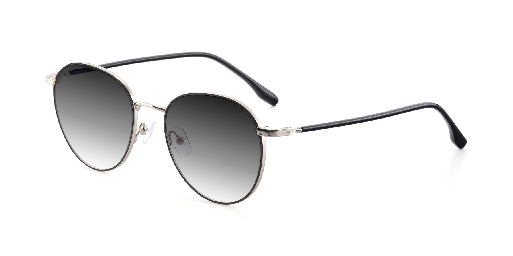 Angle of 9553 in Black-Silver with Gray Gradient Lenses