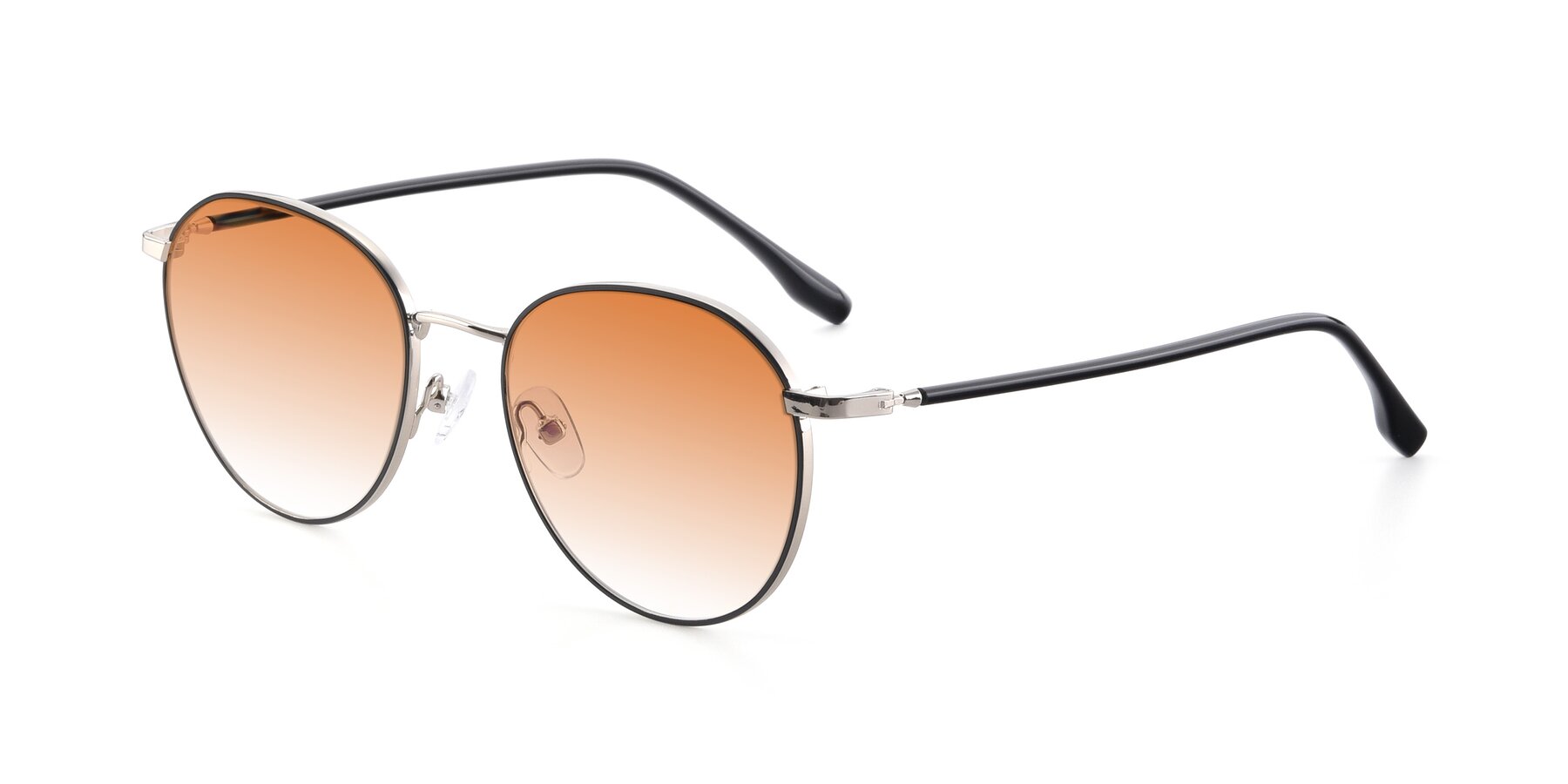 Angle of 9553 in Black-Silver with Orange Gradient Lenses