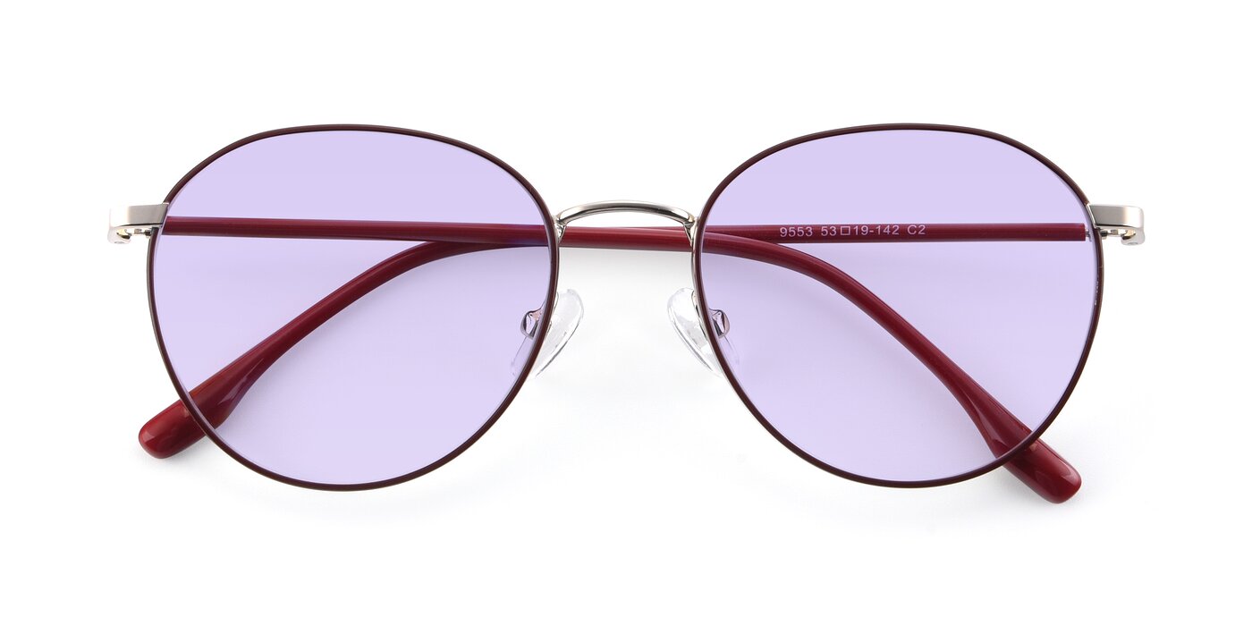 9553 - Wine / Silver Tinted Sunglasses
