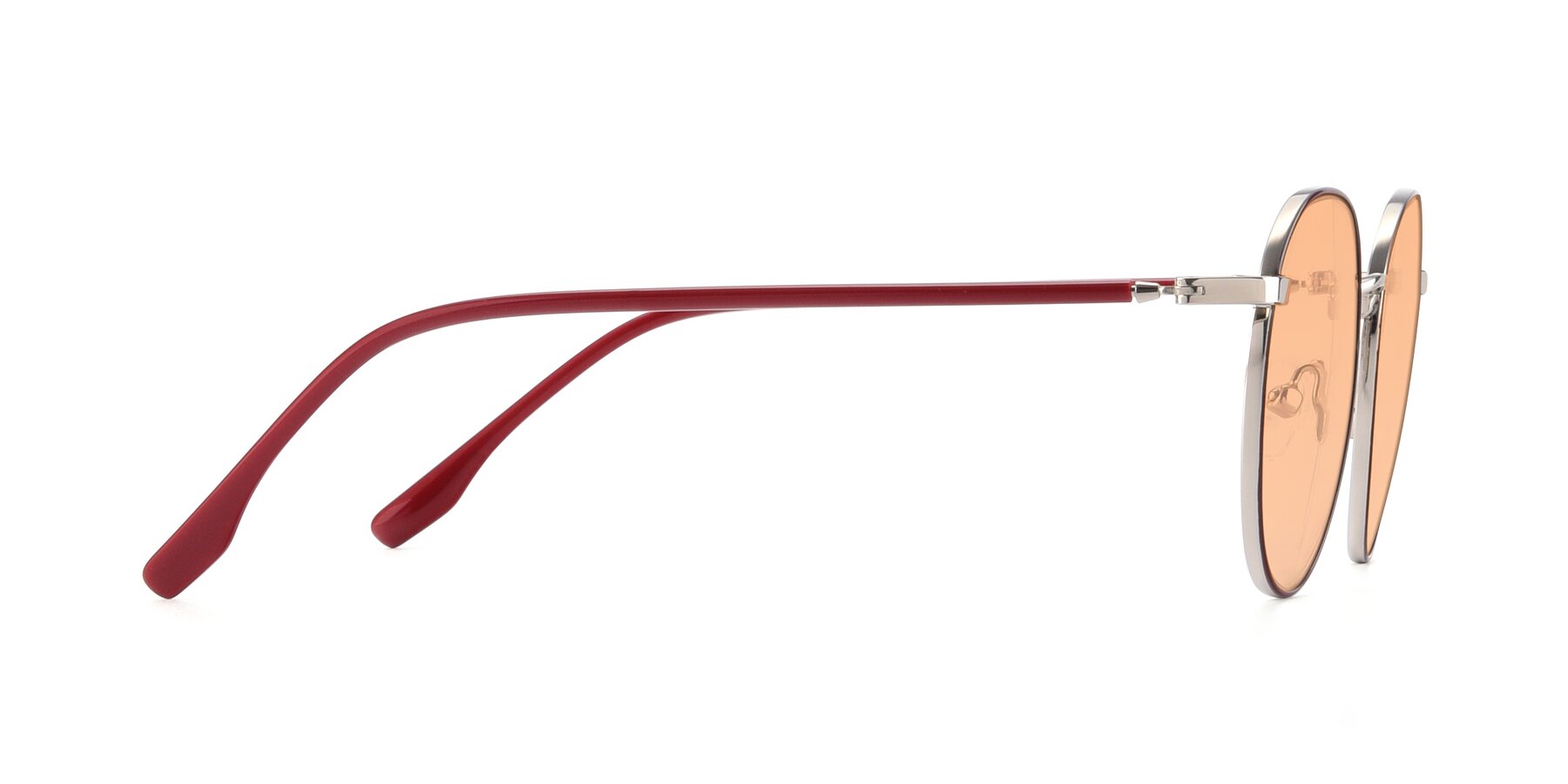 Side of 9553 in Wine-Silver with Light Orange Tinted Lenses