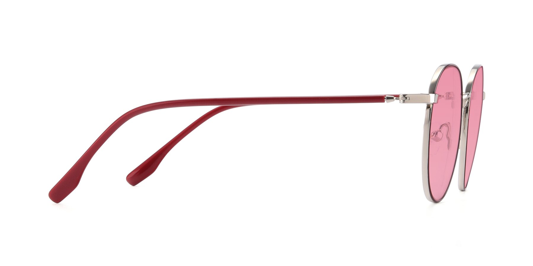 Side of 9553 in Wine-Silver with Pink Tinted Lenses