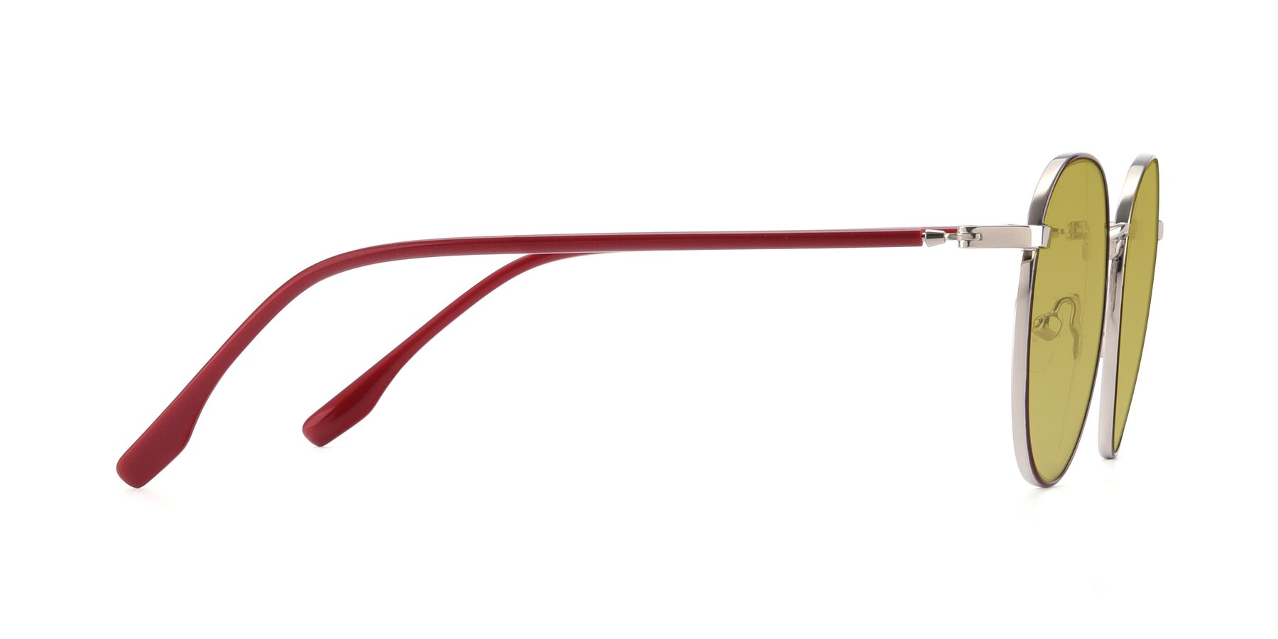 Side of 9553 in Wine-Silver with Champagne Tinted Lenses