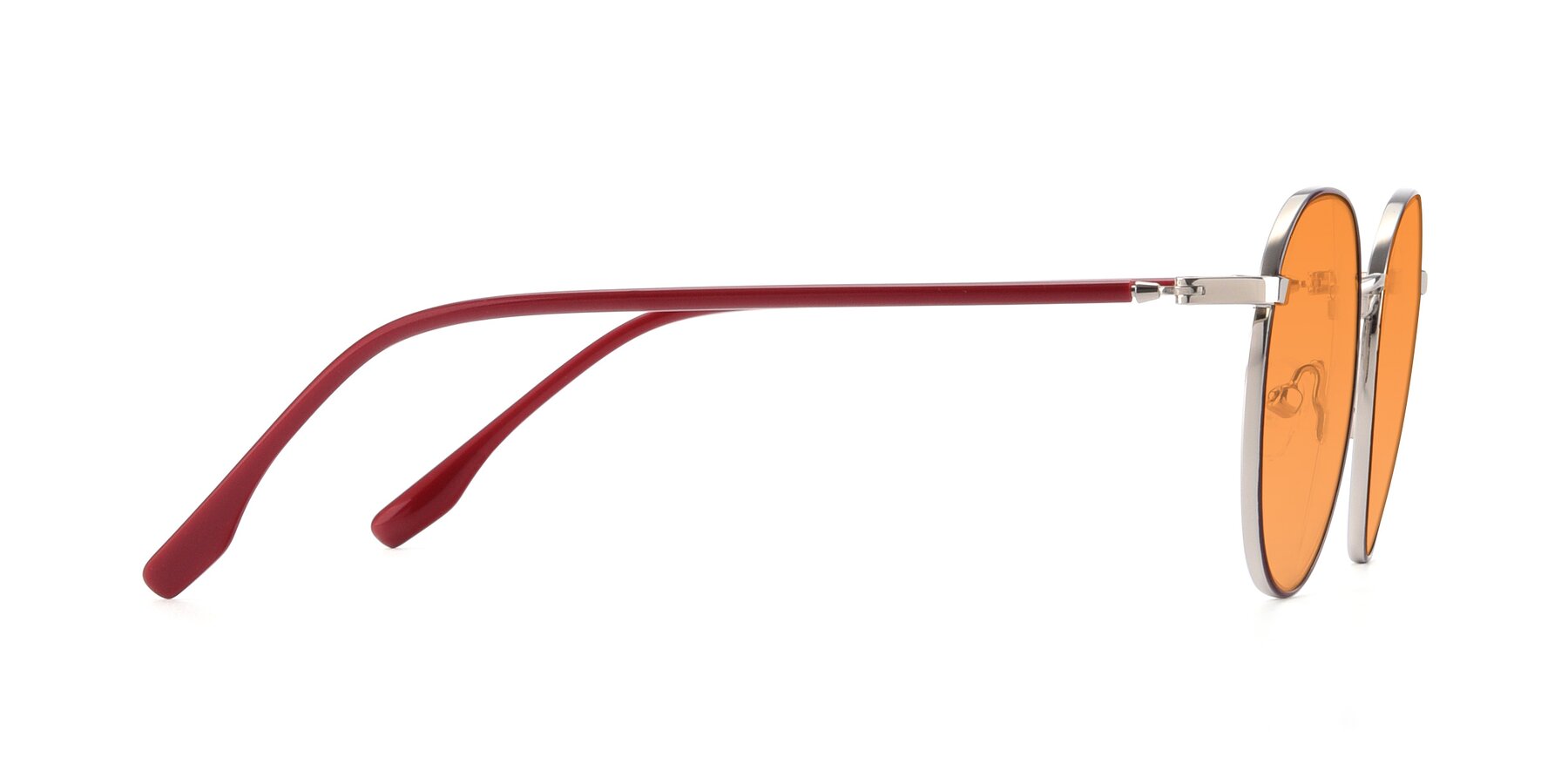 Side of 9553 in Wine-Silver with Orange Tinted Lenses