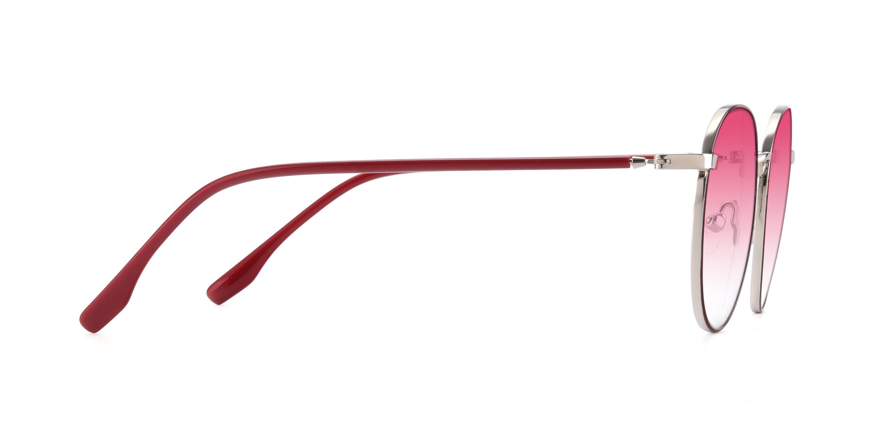 Side of 9553 in Wine-Silver with Pink Gradient Lenses