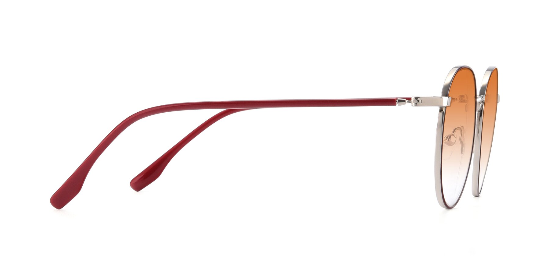 Side of 9553 in Wine-Silver with Orange Gradient Lenses