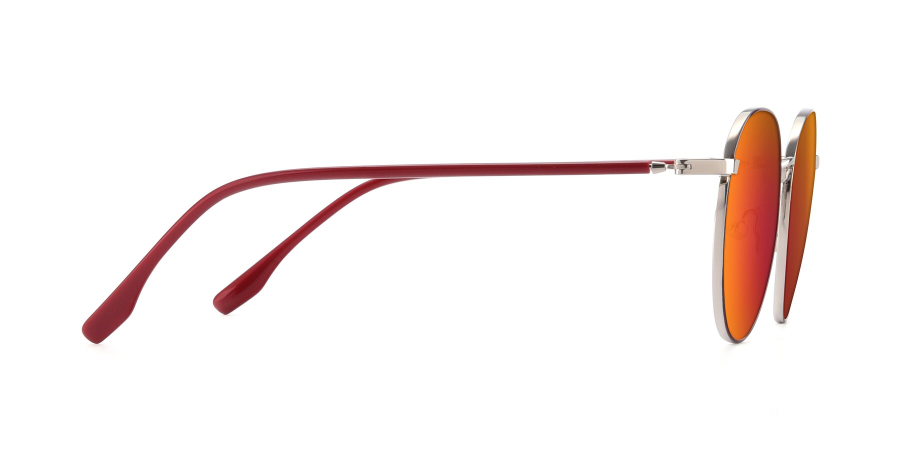 Side of 9553 in Wine-Silver with Red Gold Mirrored Lenses