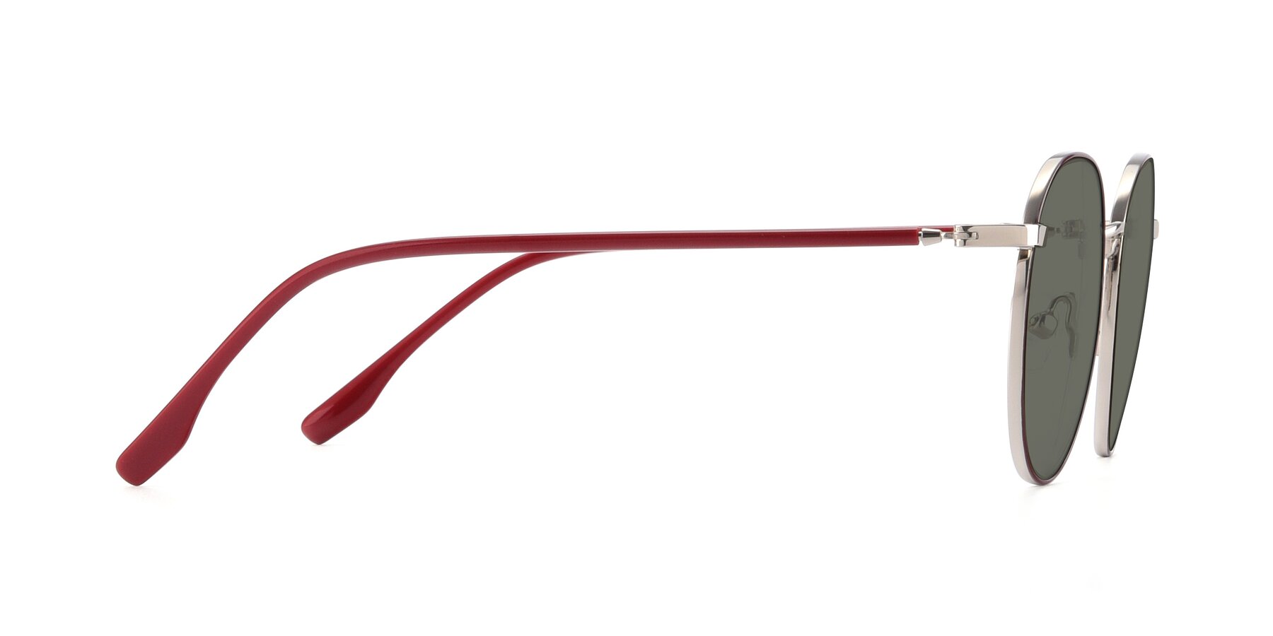 Side of 9553 in Wine-Silver with Gray Polarized Lenses