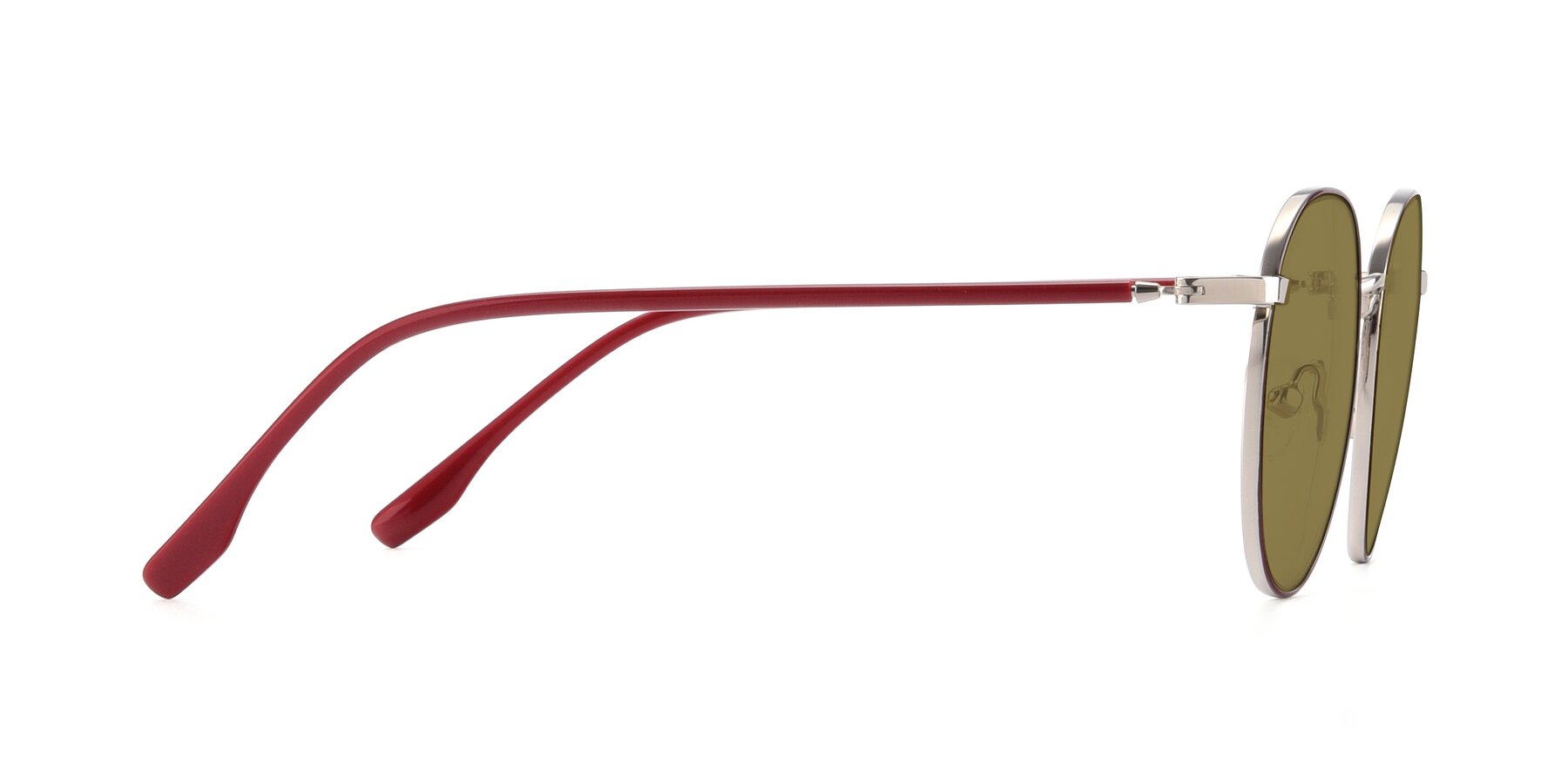 Side of 9553 in Wine-Silver with Brown Polarized Lenses