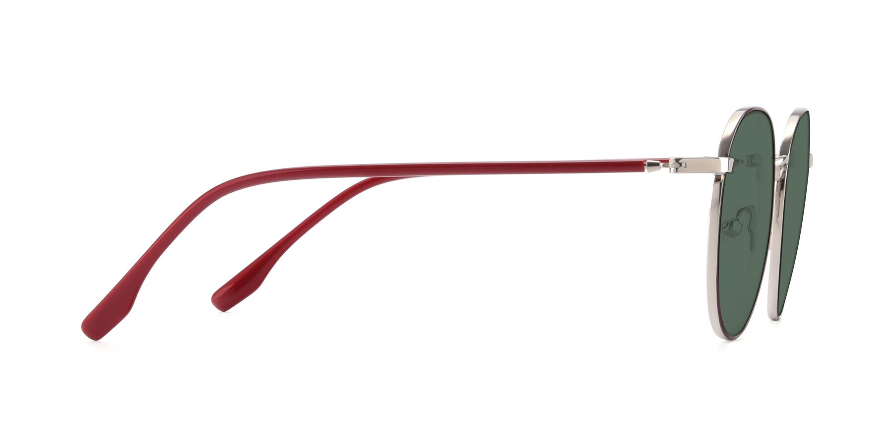 Side of 9553 in Wine-Silver with Green Polarized Lenses