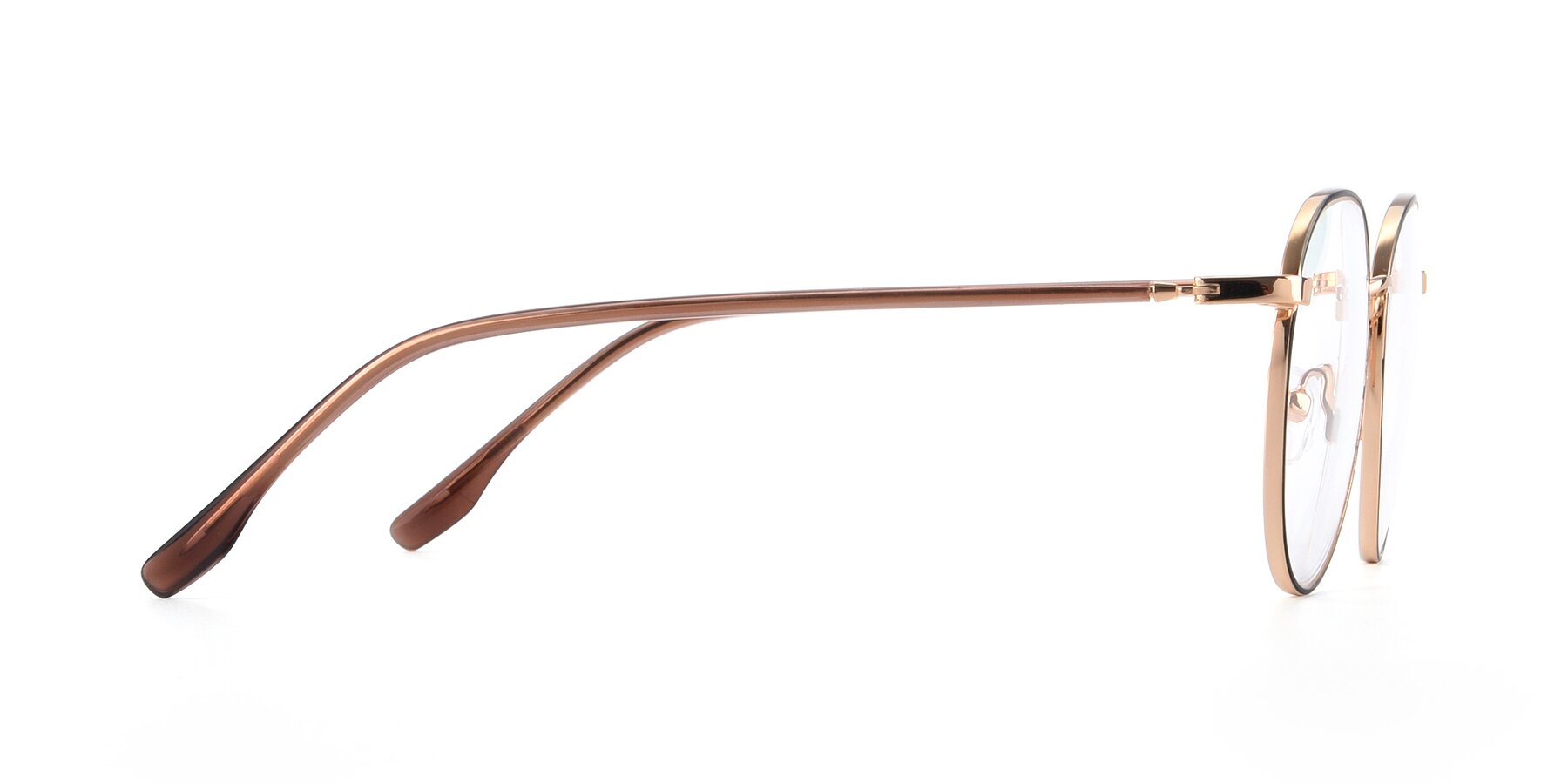 Side of 9553 in Black-Gold with Clear Reading Eyeglass Lenses