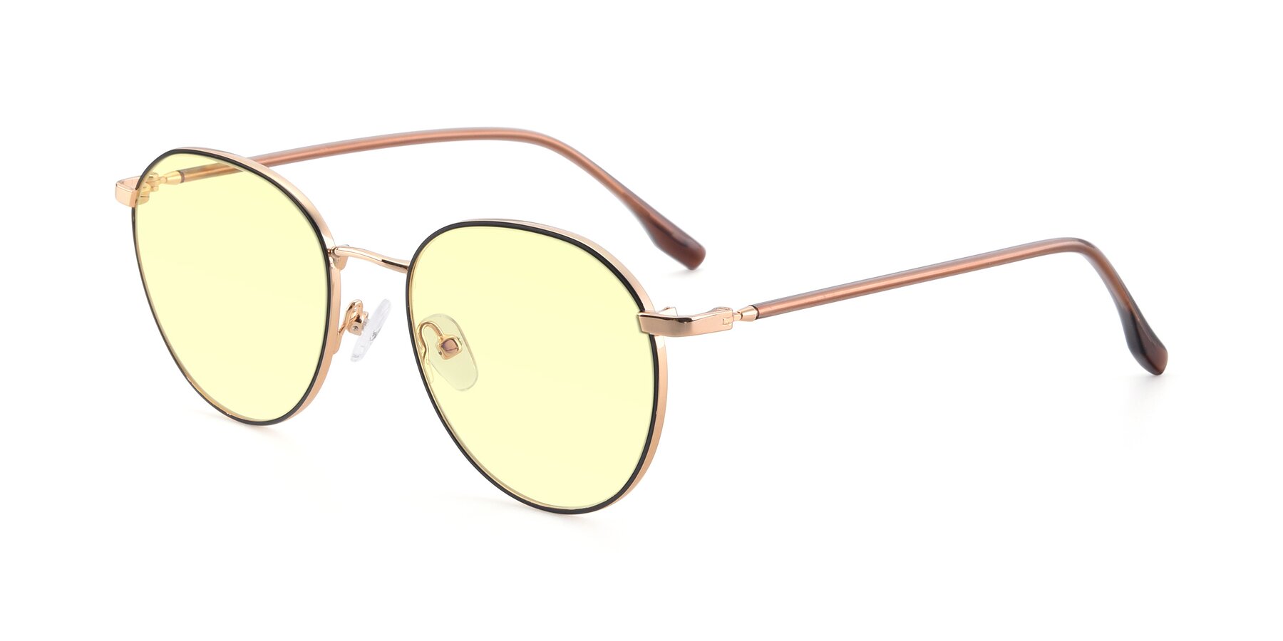 Angle of 9553 in Black-Gold with Light Yellow Tinted Lenses