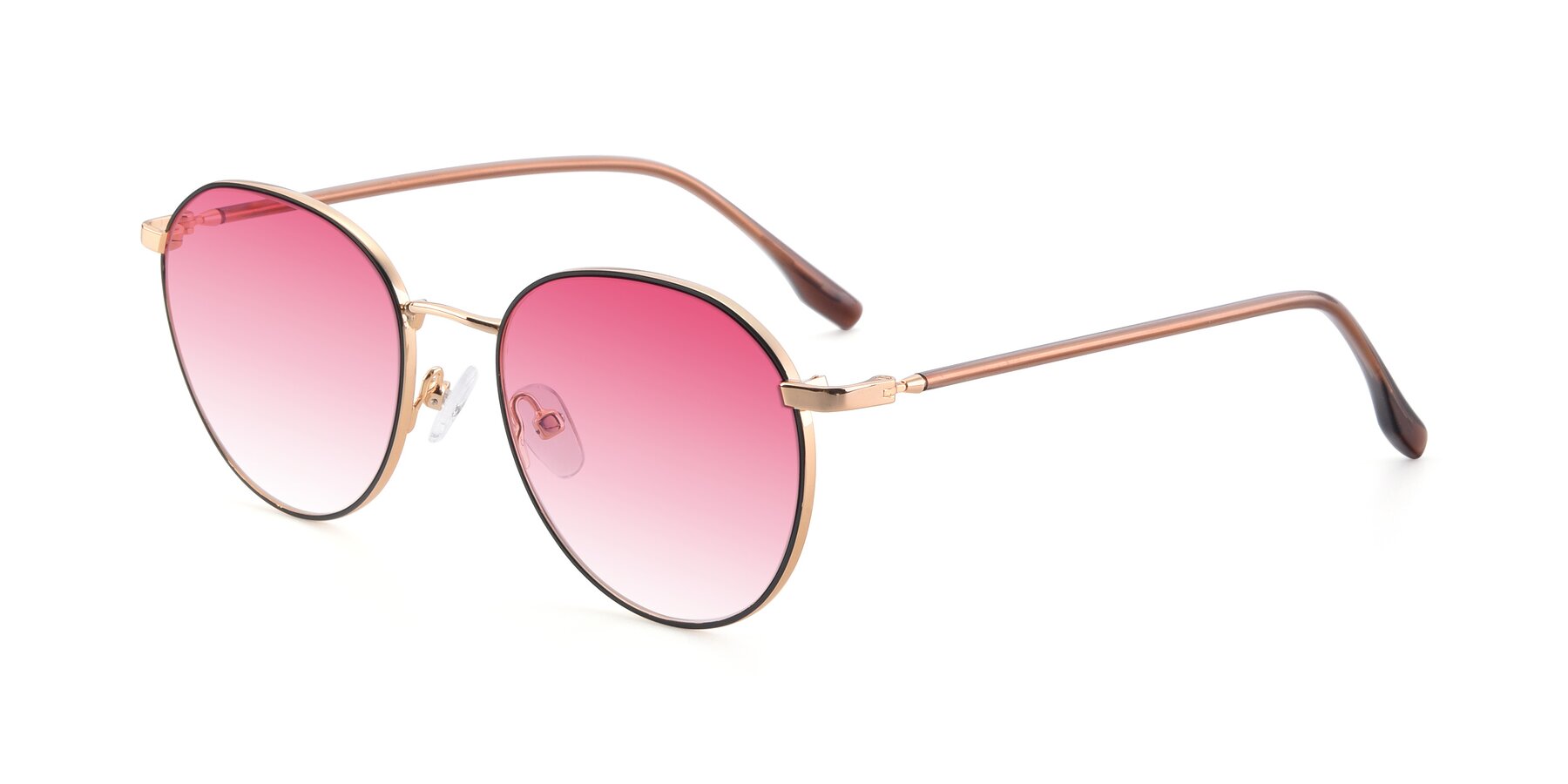 Angle of 9553 in Black-Gold with Pink Gradient Lenses