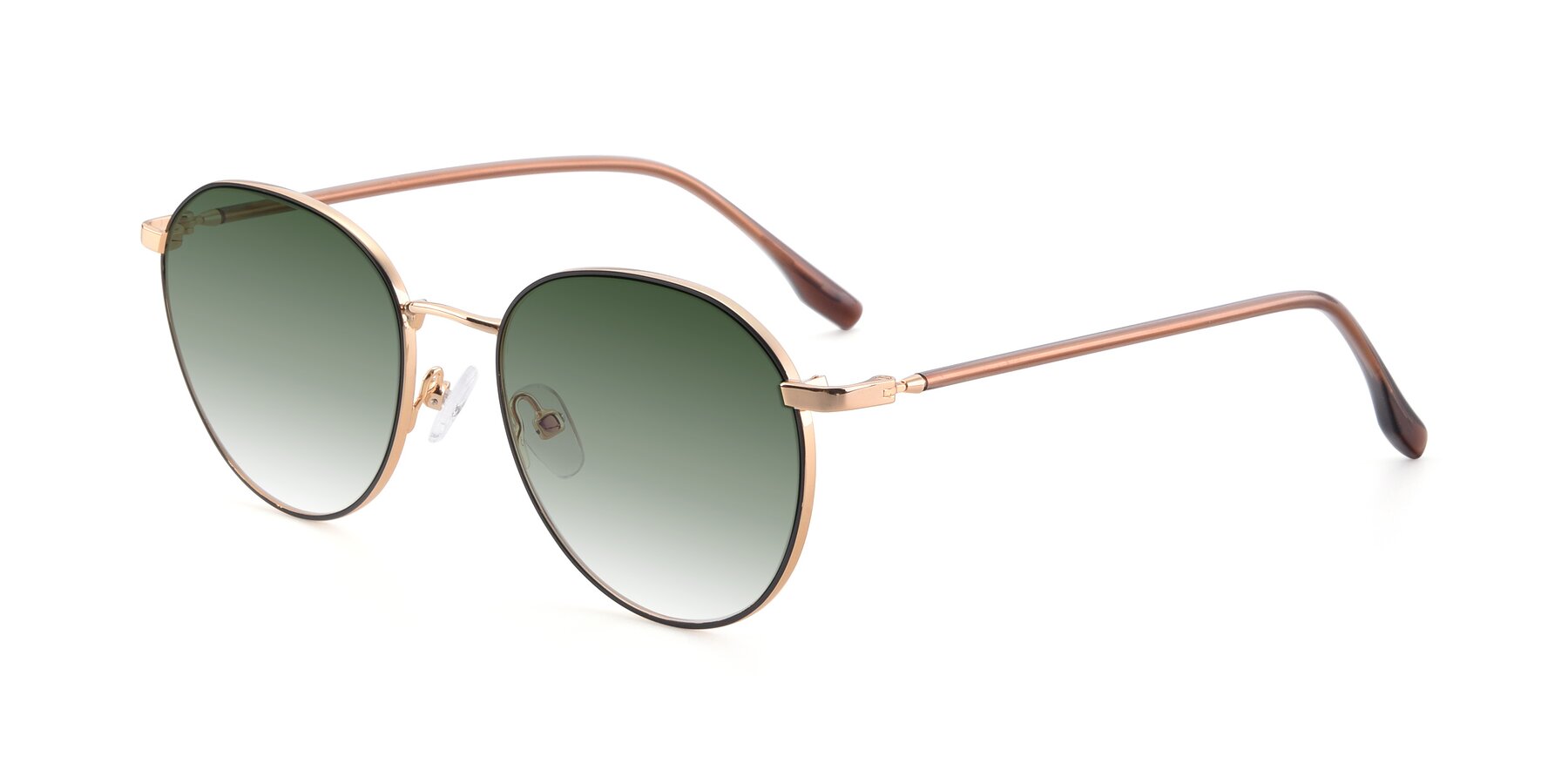 Angle of 9553 in Black-Gold with Green Gradient Lenses