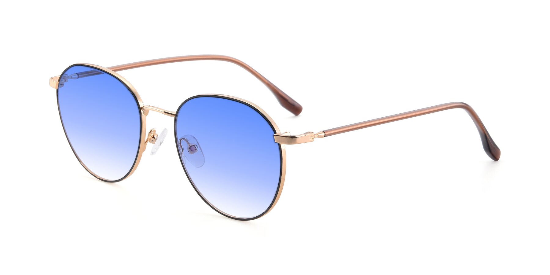 Angle of 9553 in Black-Gold with Blue Gradient Lenses