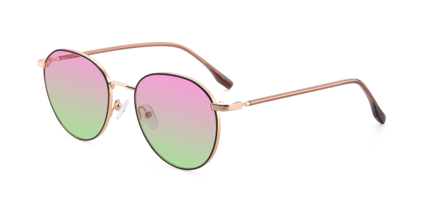 Angle of 9553 in Black-Gold with Pink / Green Gradient Lenses