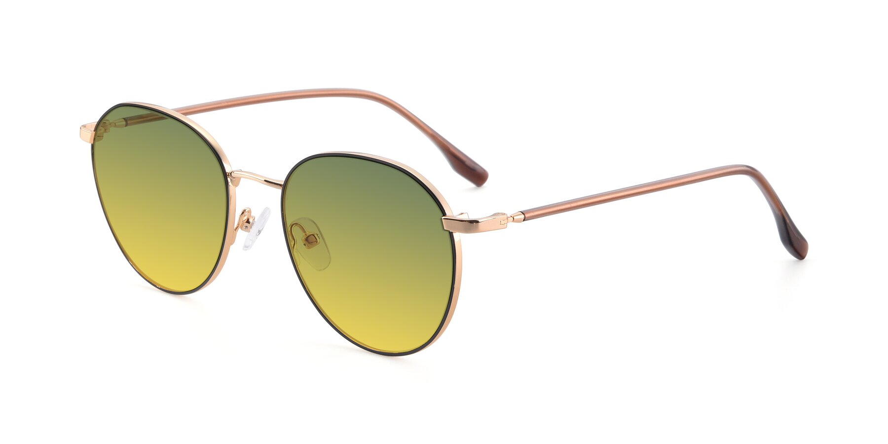 Angle of 9553 in Black-Gold with Green / Yellow Gradient Lenses