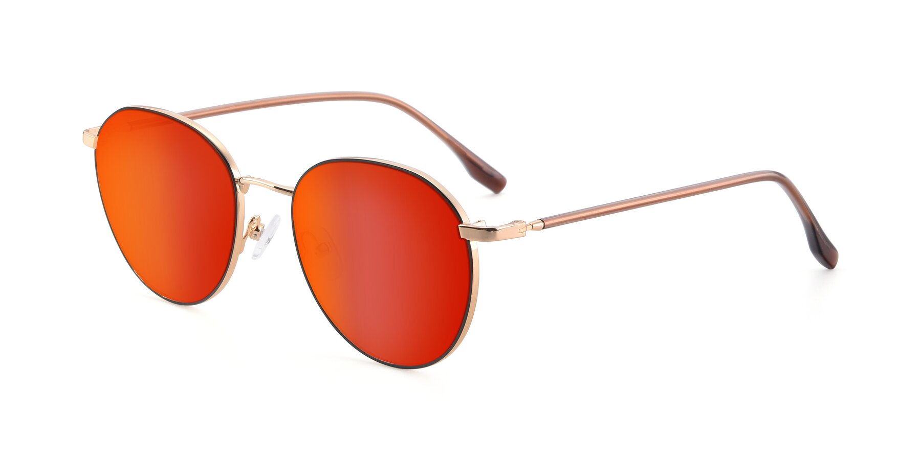 Angle of 9553 in Black-Gold with Red Gold Mirrored Lenses