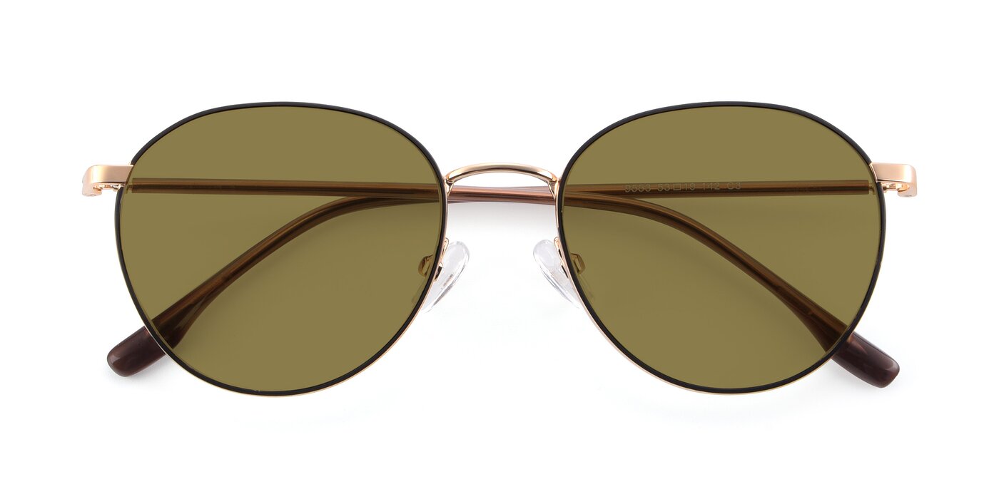 9553 - Black / Gold Polarized Sunglasses
