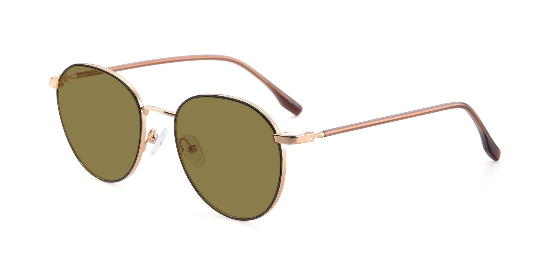 Angle of 9553 in Black-Gold with Brown Polarized Lenses