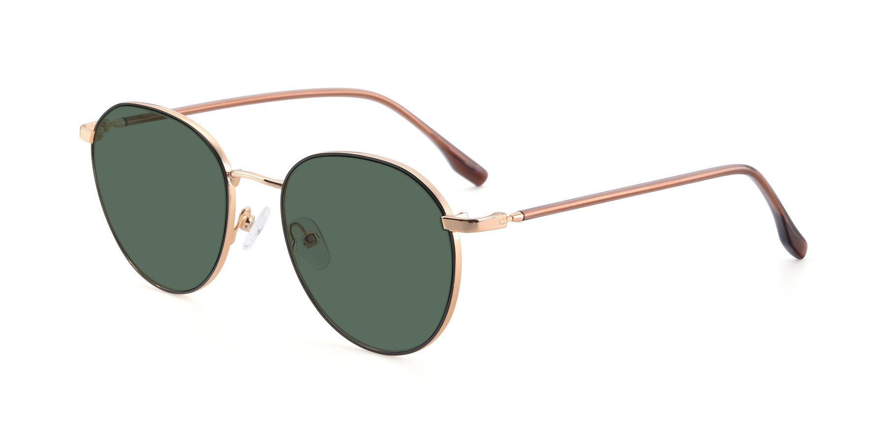 Angle of 9553 in Black-Gold with Green Polarized Lenses