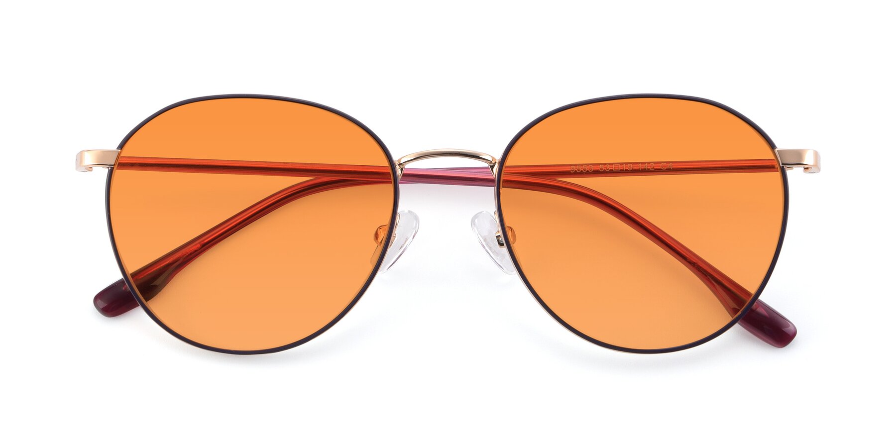 Folded Front of 9553 in Purple-Gold with Orange Tinted Lenses