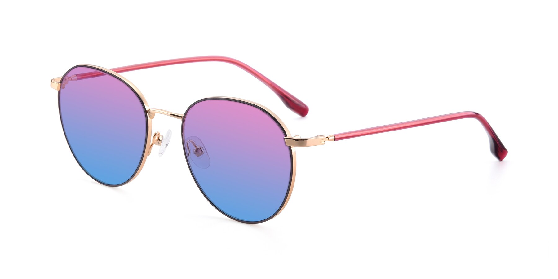 Angle of 9553 in Purple-Gold with Pink / Blue Gradient Lenses