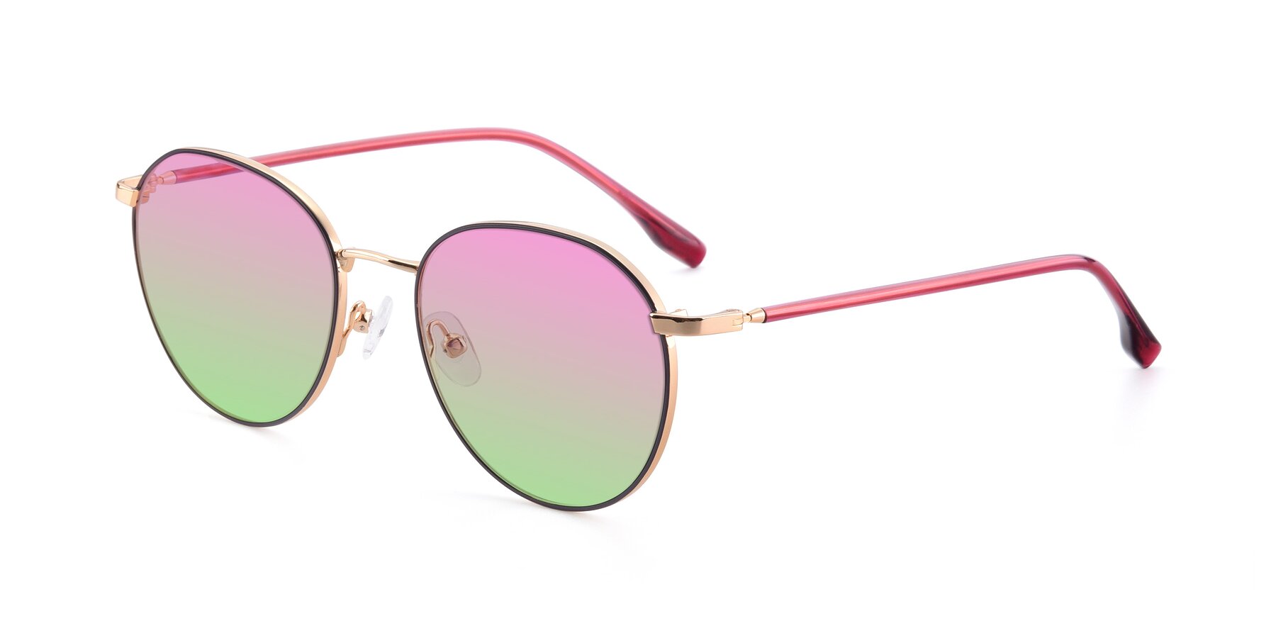 Angle of 9553 in Purple-Gold with Pink / Green Gradient Lenses