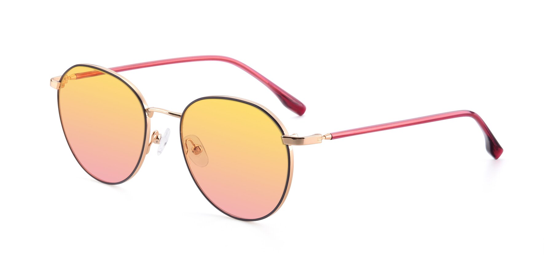 Angle of 9553 in Purple-Gold with Yellow / Pink Gradient Lenses