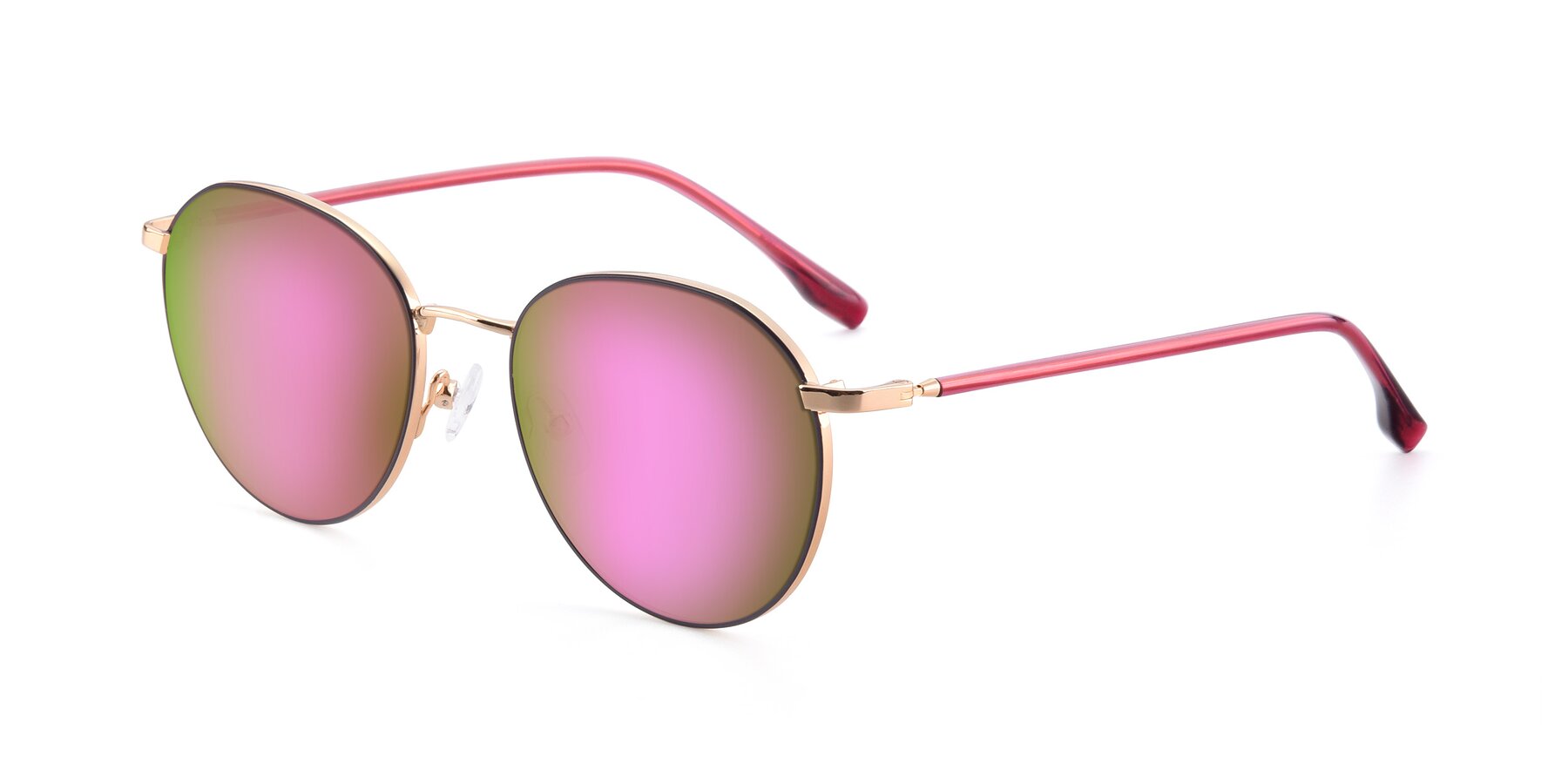 Angle of 9553 in Purple-Gold with Pink Mirrored Lenses