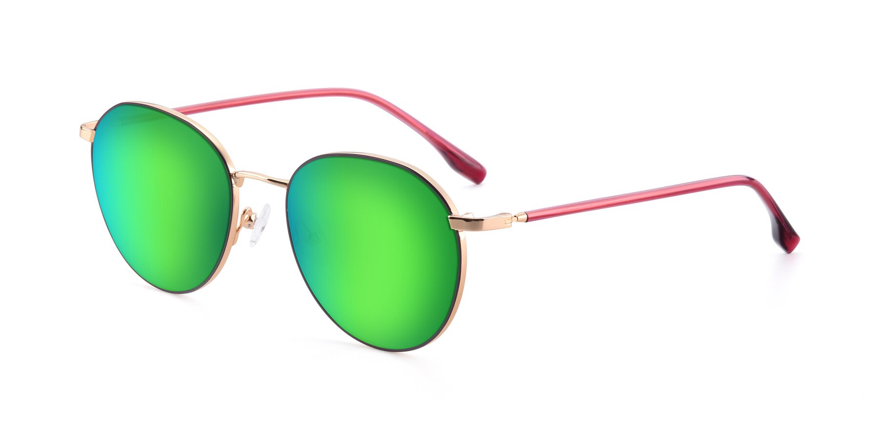 Angle of 9553 in Purple-Gold with Green Mirrored Lenses
