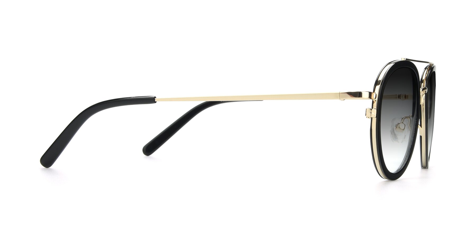 Side of 9554 in Black-Gold with Gray Gradient Lenses
