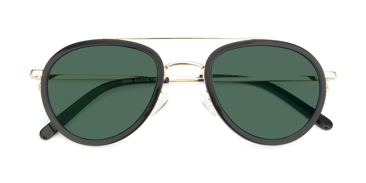 9554 - Black / Gold Polarized Sunglasses