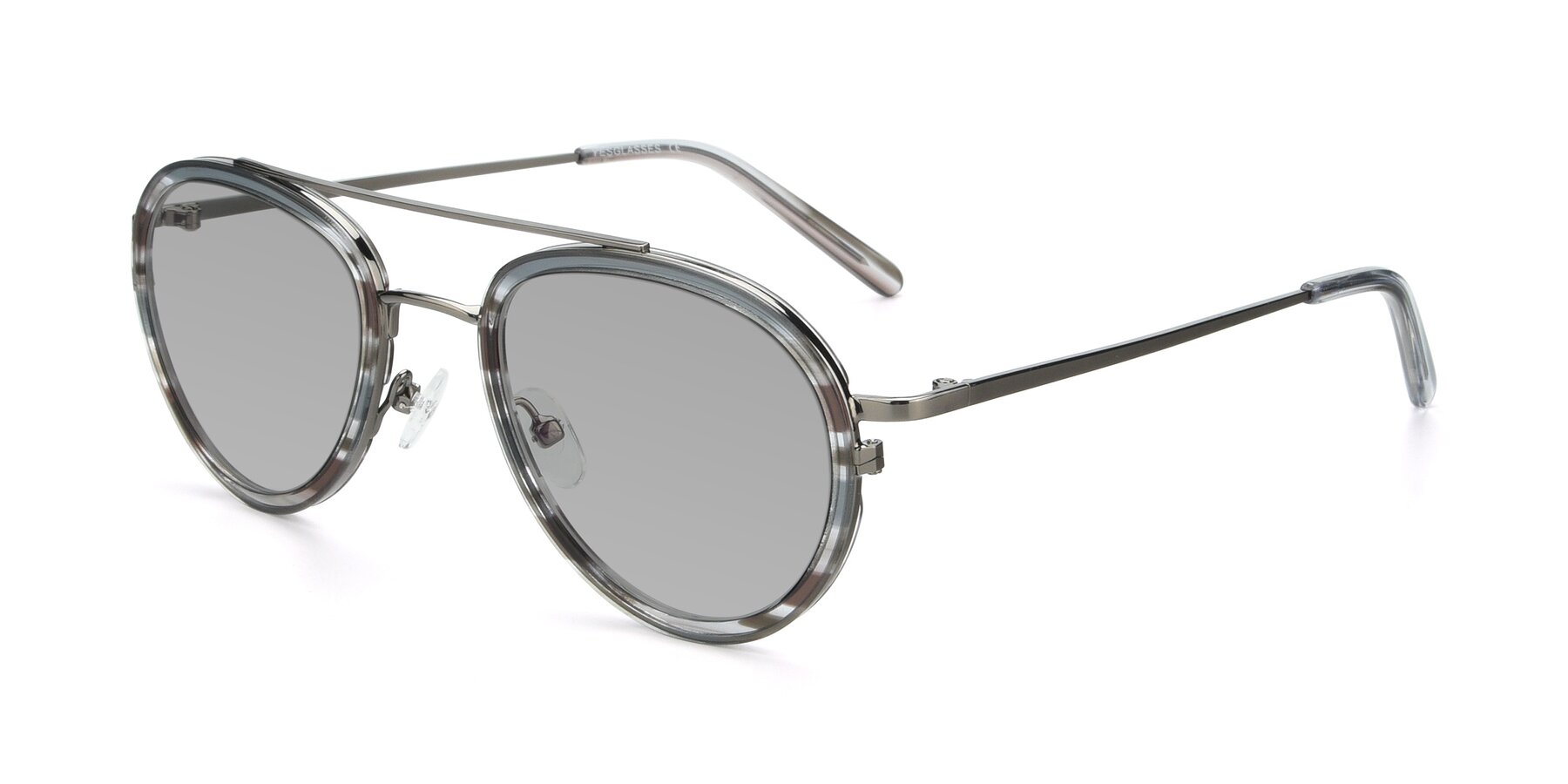 Angle of 9554 in  Gunmetal-Transparent with Light Gray Tinted Lenses