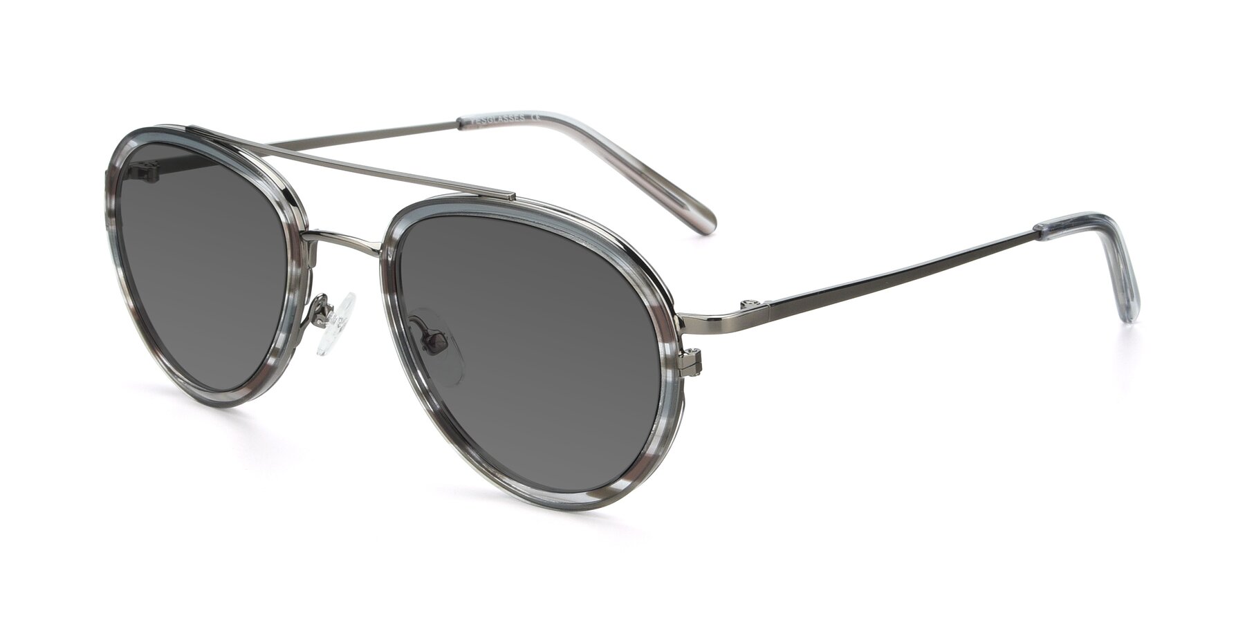 Angle of 9554 in  Gunmetal-Transparent with Medium Gray Tinted Lenses
