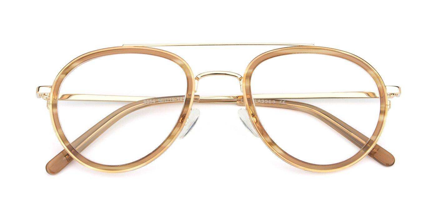 9554 - Gold / Caramel Eyeglasses