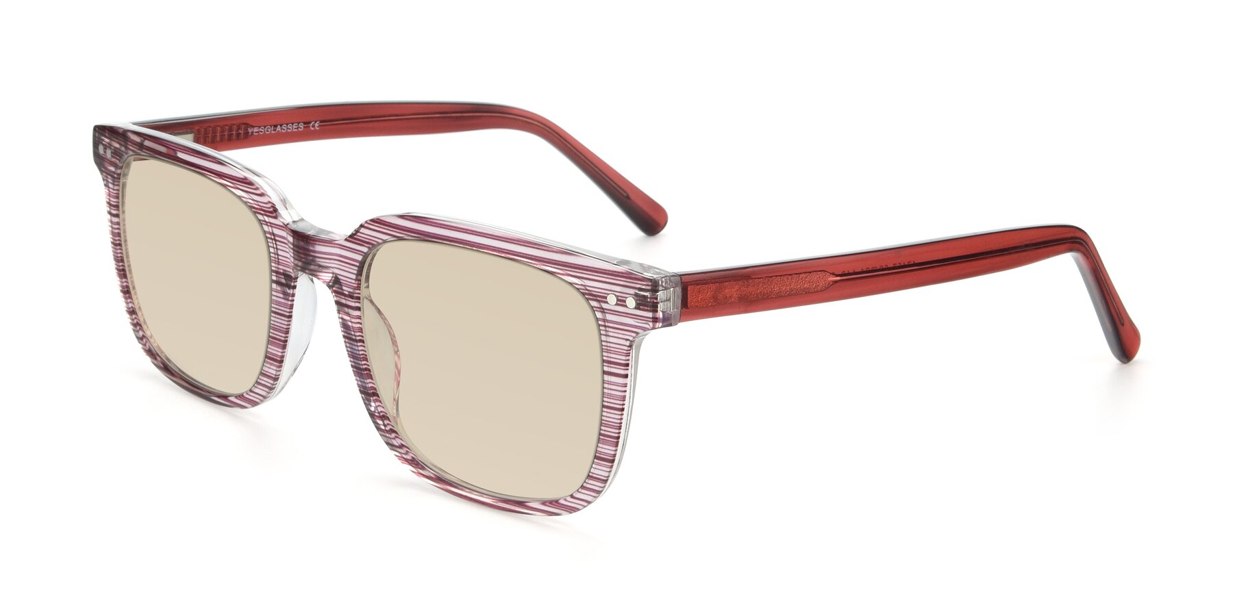 Angle of 17457 in Stripe Purple with Light Brown Tinted Lenses