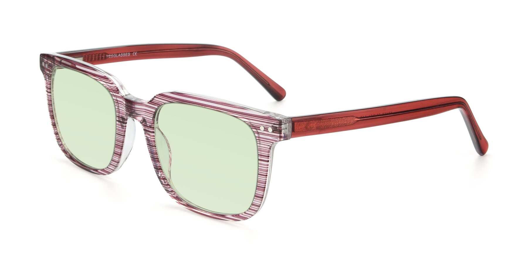 Angle of 17457 in Stripe Purple with Light Green Tinted Lenses